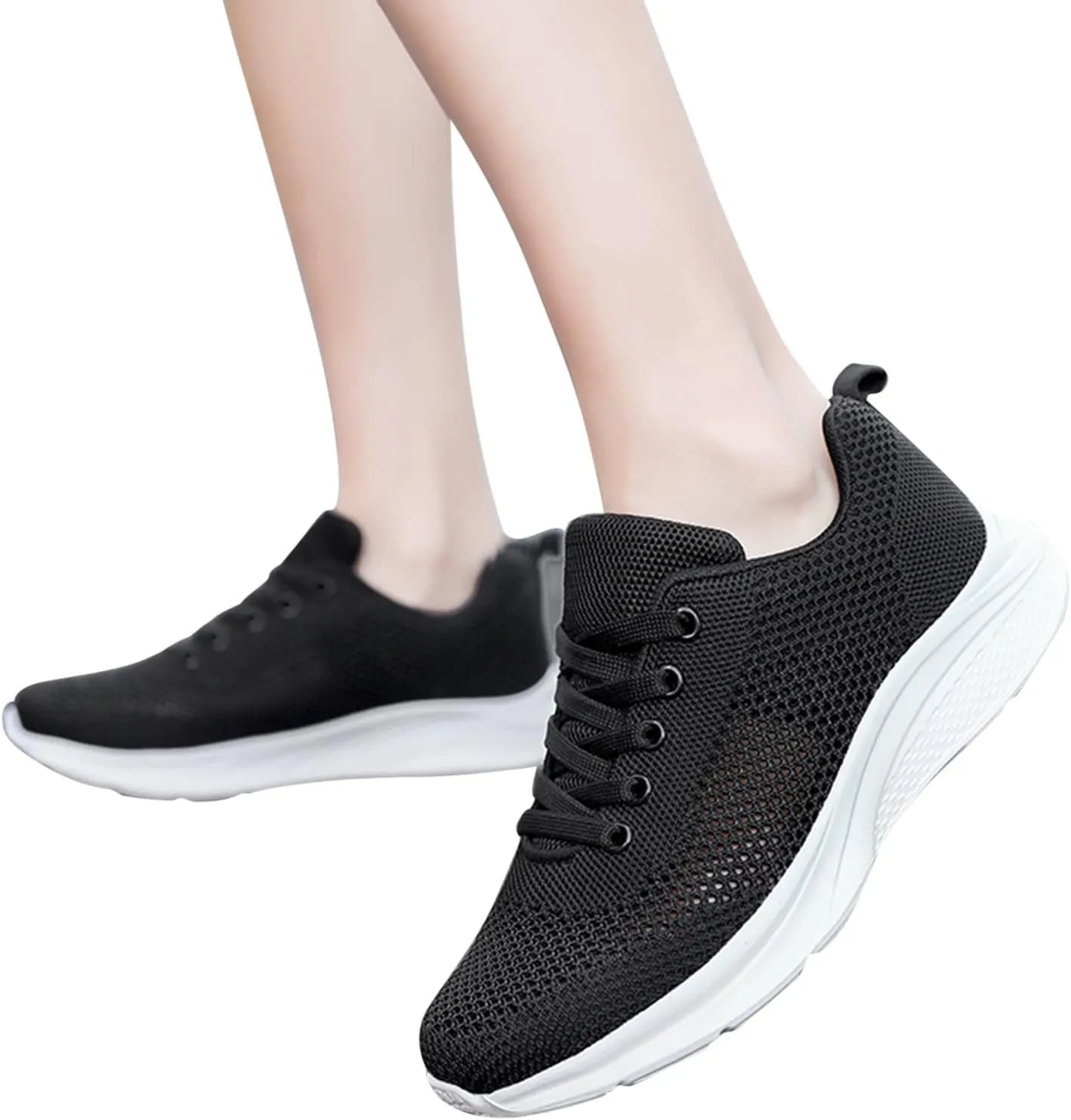 Womens White Tennis Shoes Slip On Sneakers Men Wide Width Tennis Shoes Men Round Toe Slip On Casual Women's Loafers & Slip-Ons Platform Sneakers for Women Black
