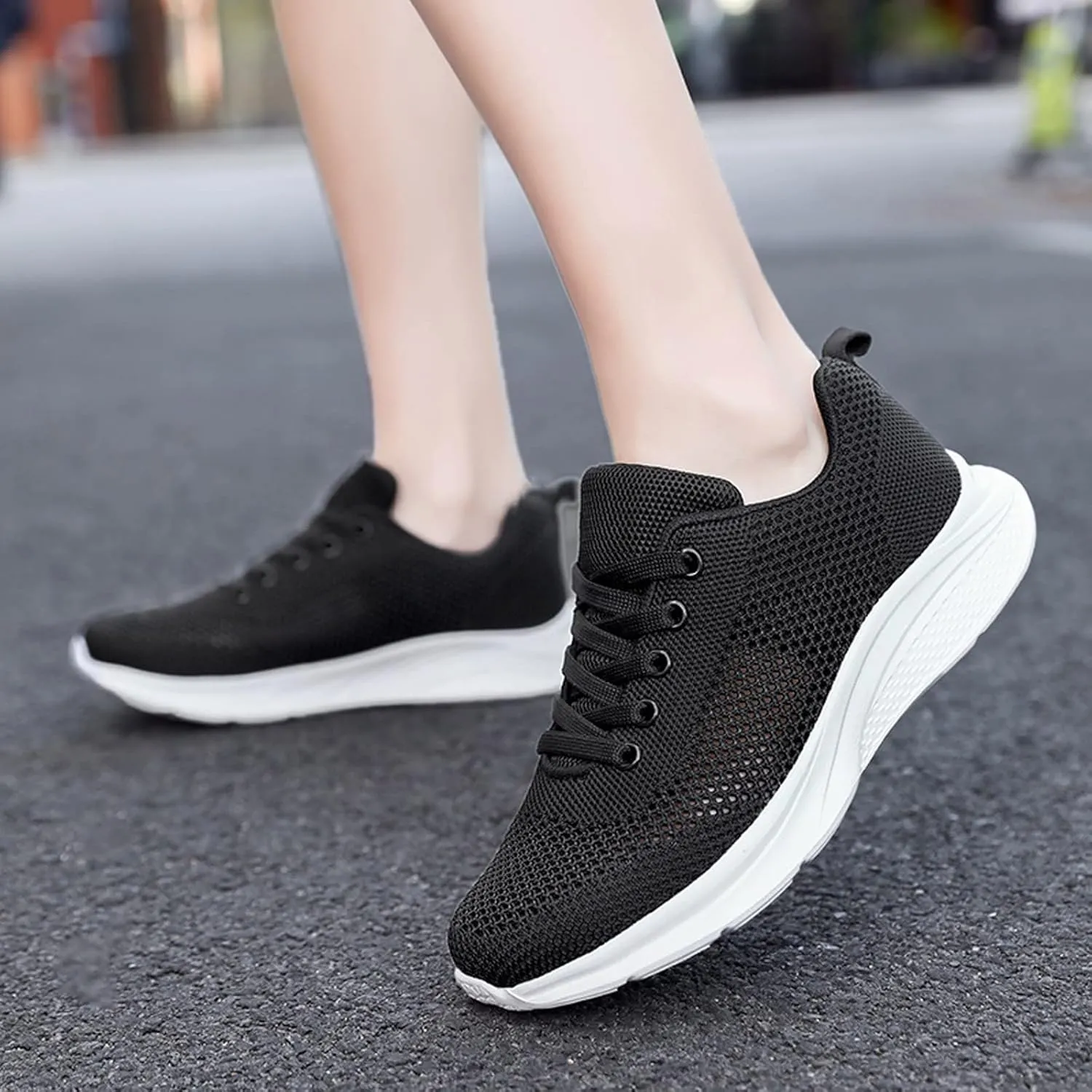 Womens White Tennis Shoes Slip On Sneakers Men Wide Width Tennis Shoes Men Round Toe Slip On Casual Women's Loafers & Slip-Ons Platform Sneakers for Women Black