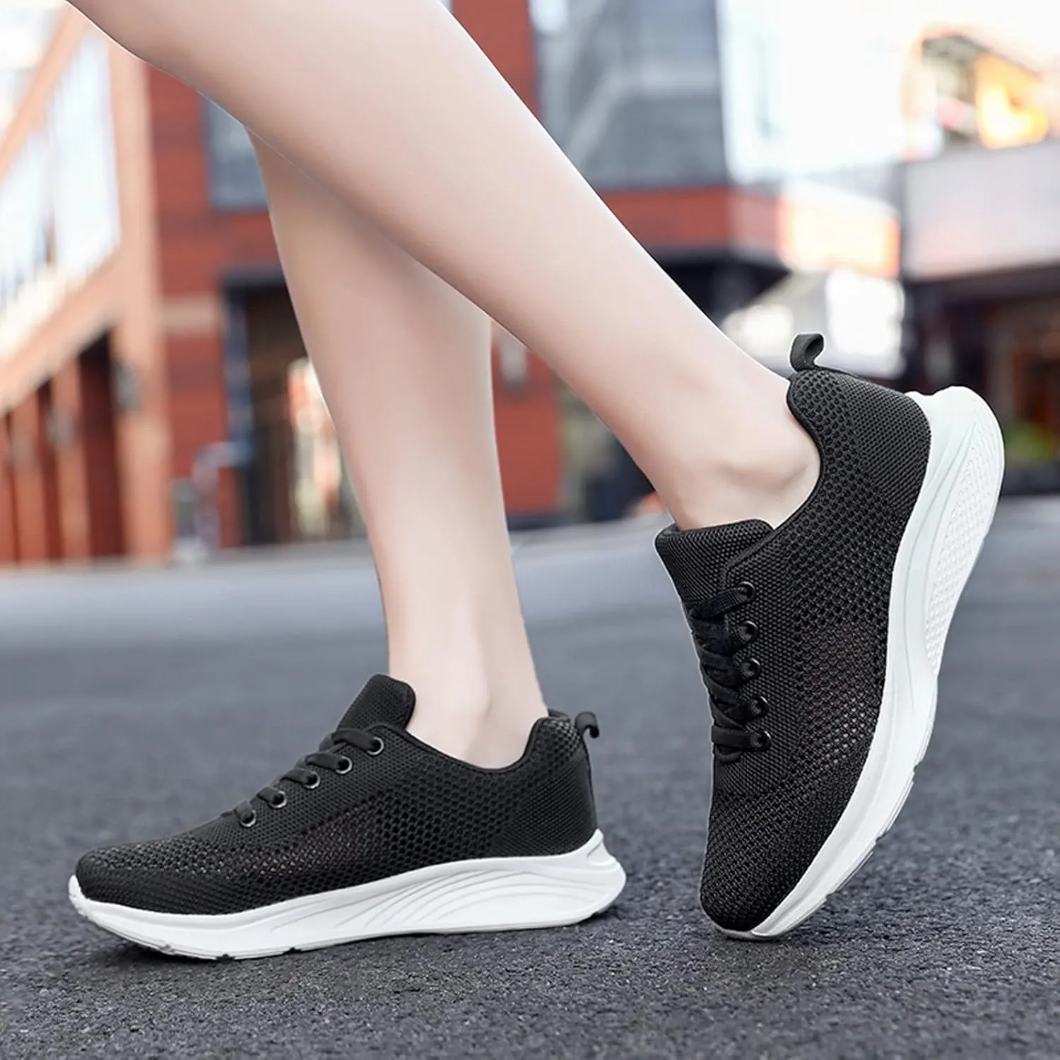 Womens White Tennis Shoes Slip On Sneakers Men Wide Width Tennis Shoes Men Round Toe Slip On Casual Women's Loafers & Slip-Ons Platform Sneakers for Women Black
