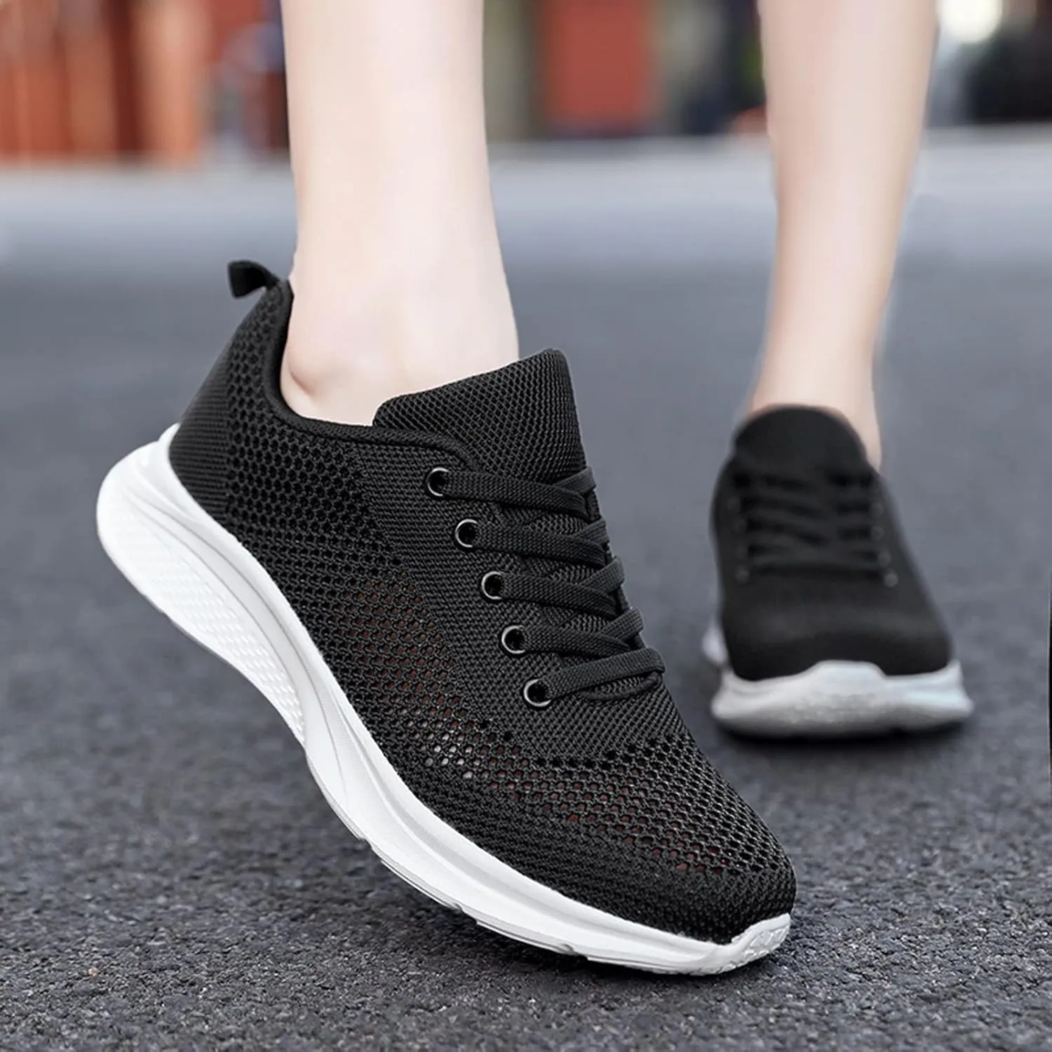 Womens White Tennis Shoes Slip On Sneakers Men Wide Width Tennis Shoes Men Round Toe Slip On Casual Women's Loafers & Slip-Ons Platform Sneakers for Women Black