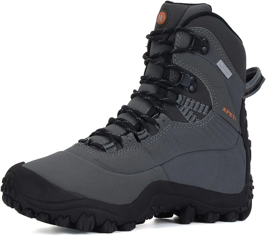 XPETI Mens Thermator Mid-Rise Lightweight Hiking Insulated Non-Slip Outdoor Boots