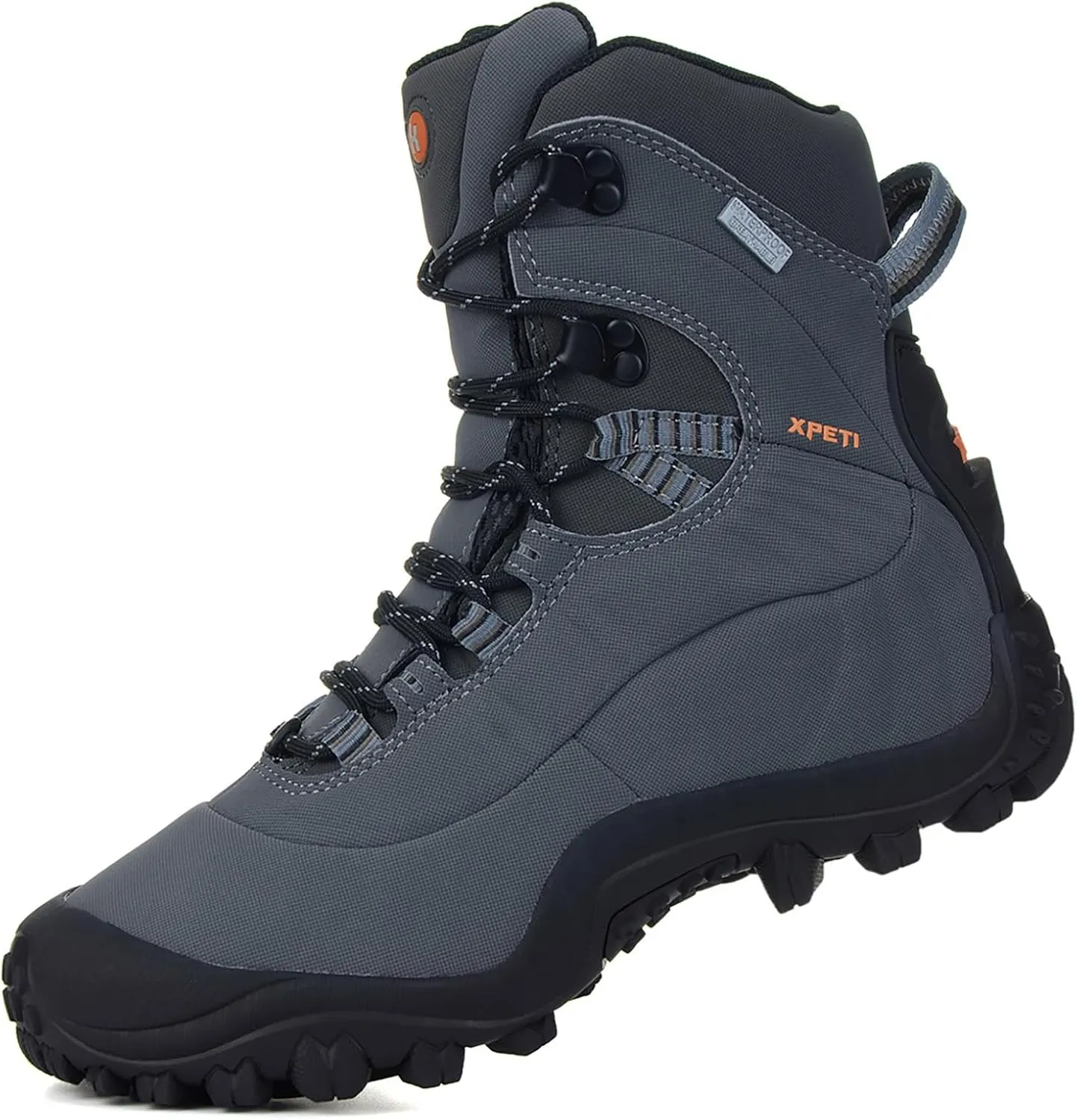XPETI Mens Thermator Mid-Rise Lightweight Hiking Insulated Non-Slip Outdoor Boots