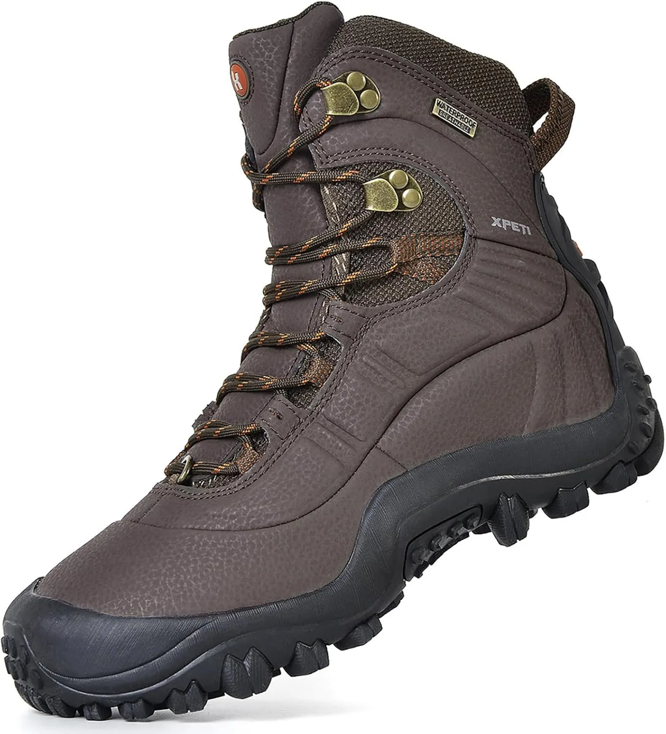 XPETI Mens Thermator Mid-Rise Lightweight Hiking Insulated Non-Slip Outdoor Boots