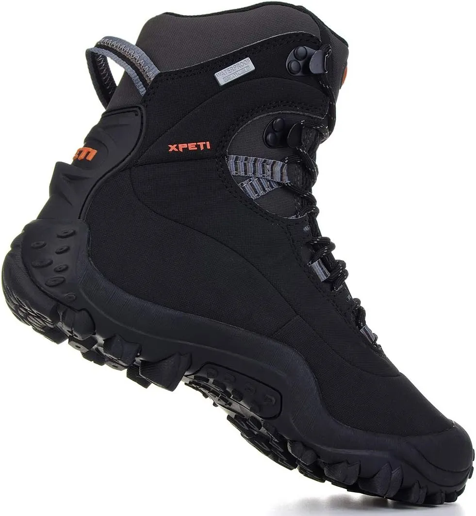 XPETI Mens Thermator Mid-Rise Lightweight Hiking Insulated Non-Slip Outdoor Boots