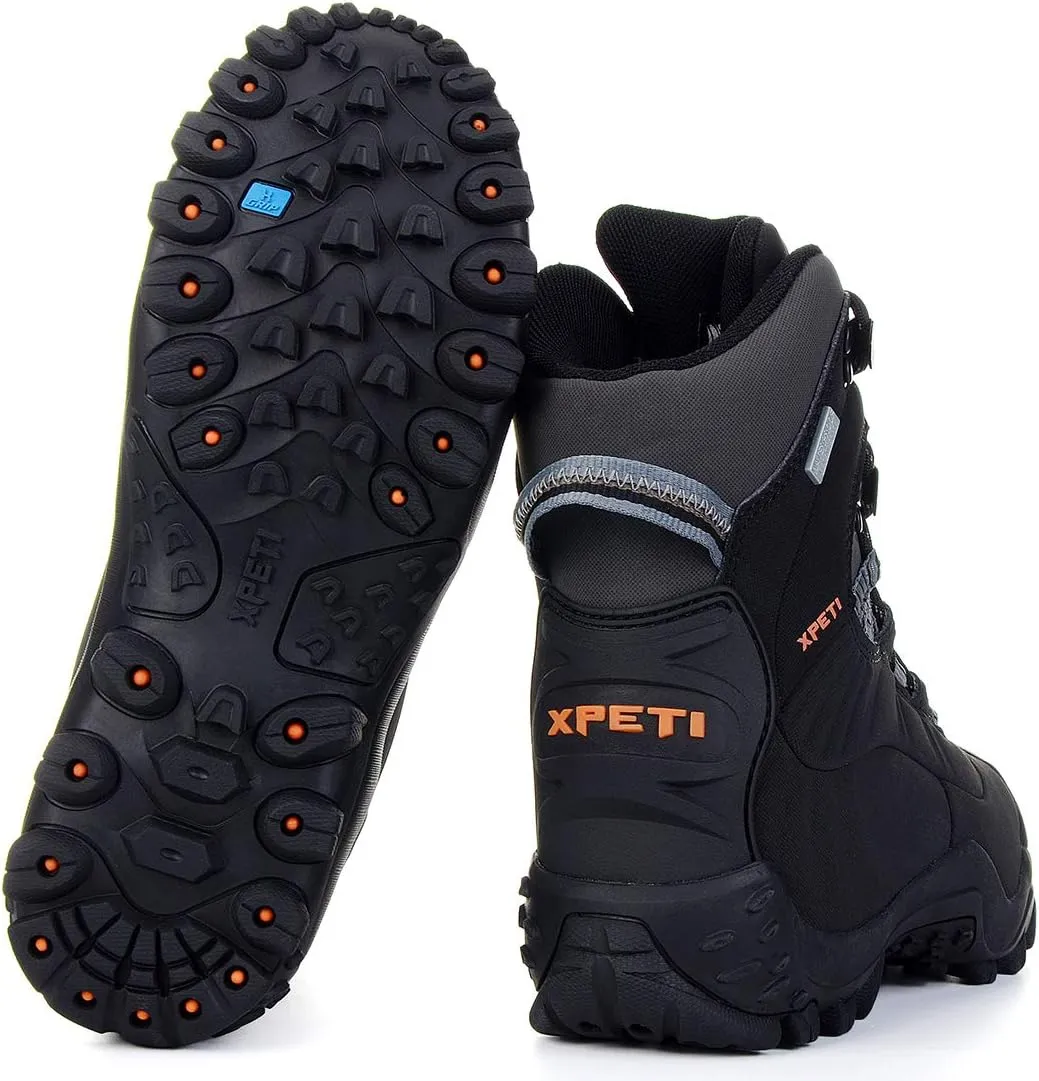 XPETI Mens Thermator Mid-Rise Lightweight Hiking Insulated Non-Slip Outdoor Boots