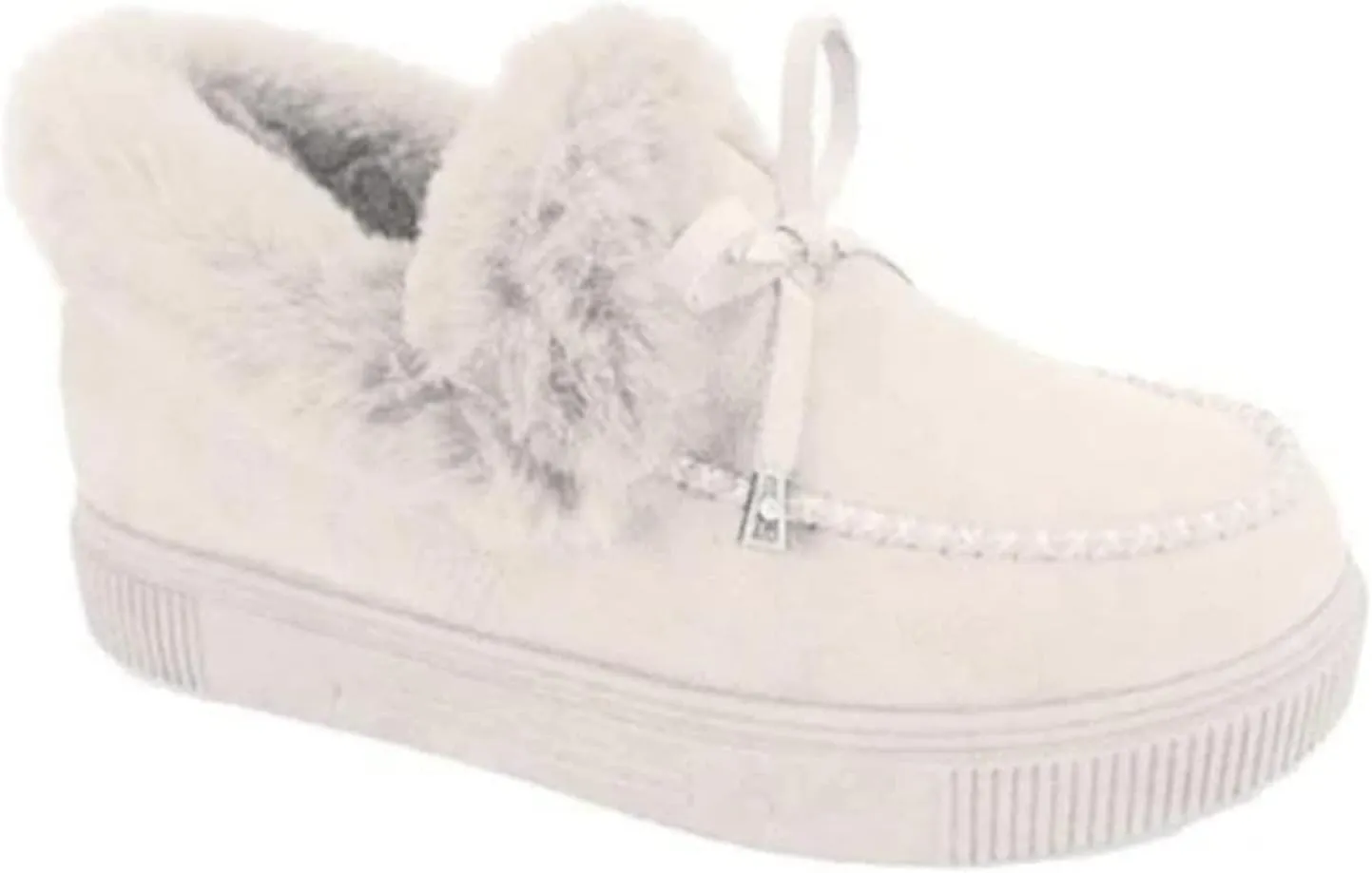 ZBYY Women's Flat Boots Warm Durable Shoes Winter Fur Lining Ankle Snow Boots Flats Platform Thick Plush Walking Loafer