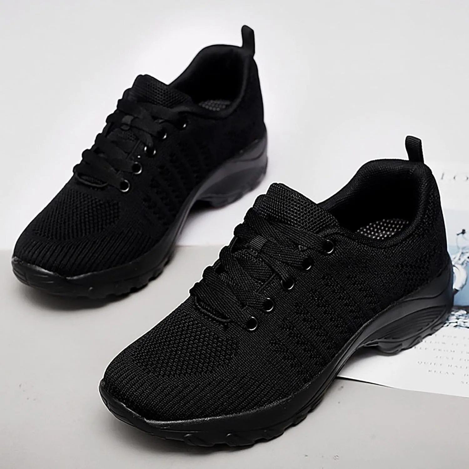 ZSpzx Comfy Sneakers for Women Arch Support Breathable Mesh Knit Air Cushioned Walking Casual Shoes Non Slip Jogging Tennis Sneaker Plantar Fasciitis Sneaker Fashionable Mesh Ladies Footwear